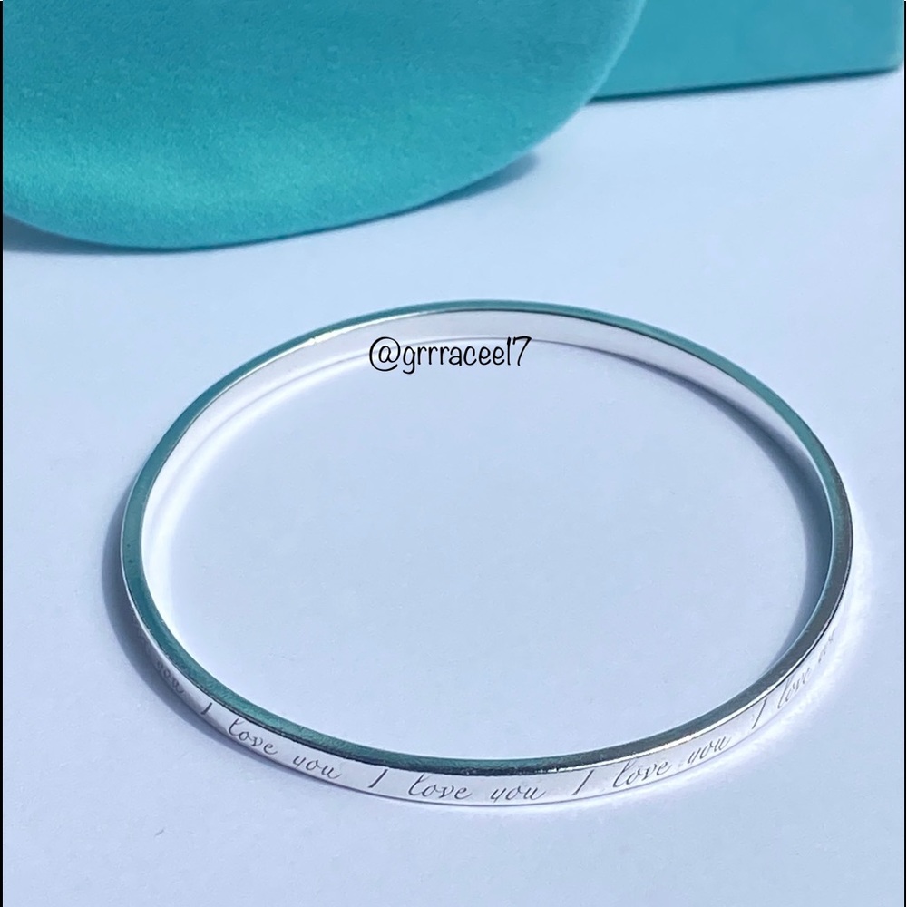 AUTH Rare Retired Tiffany & Co. “I Love You” notes bangle bracelet 🎶✨ - Picture 12 of 15